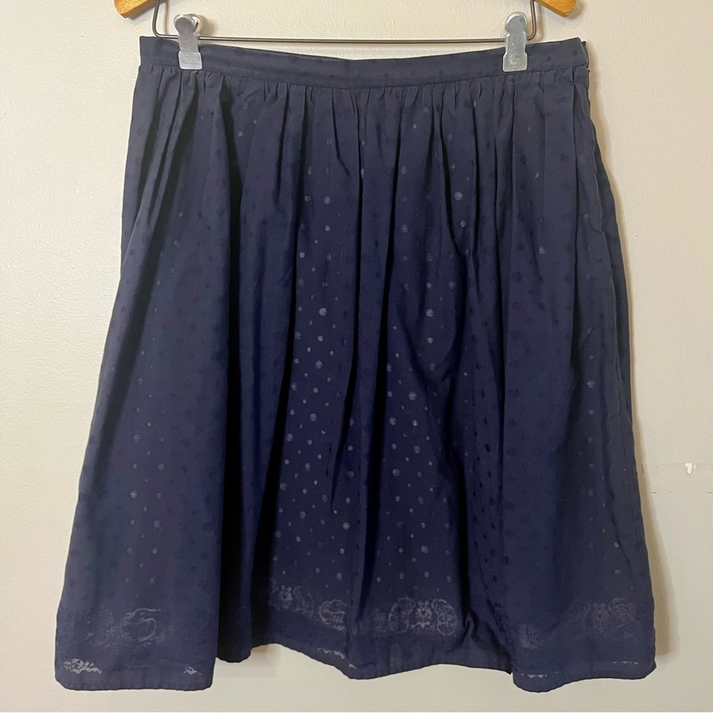 Isaac Mizrahi Navy Blue Midi Skirt Size 6